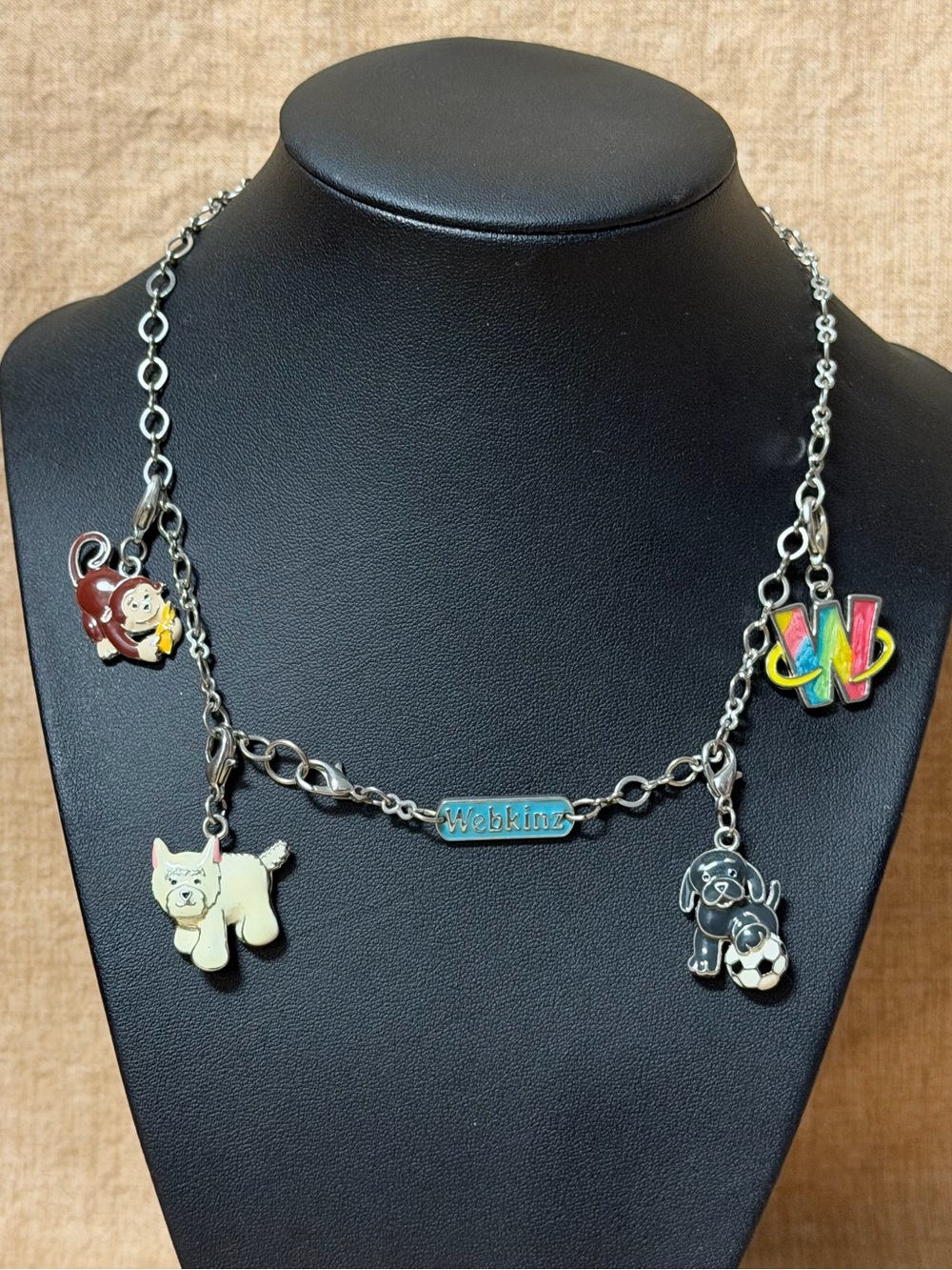 Webkinz Vintage Charm Necklace in Silver with Colorful Enamel Charms - Picture 7 of 7